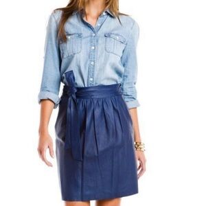 Elie Tahari 100% Lamb Leather Skirt